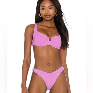 LSPACE Bikini Set: Pointelle Rib Cabana Bottoms & Lee Lee Top